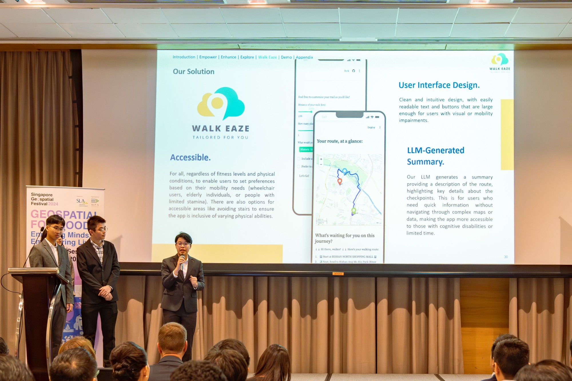 Presentation by winning team from Singapore Management University